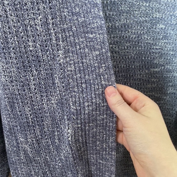 Banana Republic East West Easy Navy open knit ribbed edge cardigan size M - Picture 8 of 11